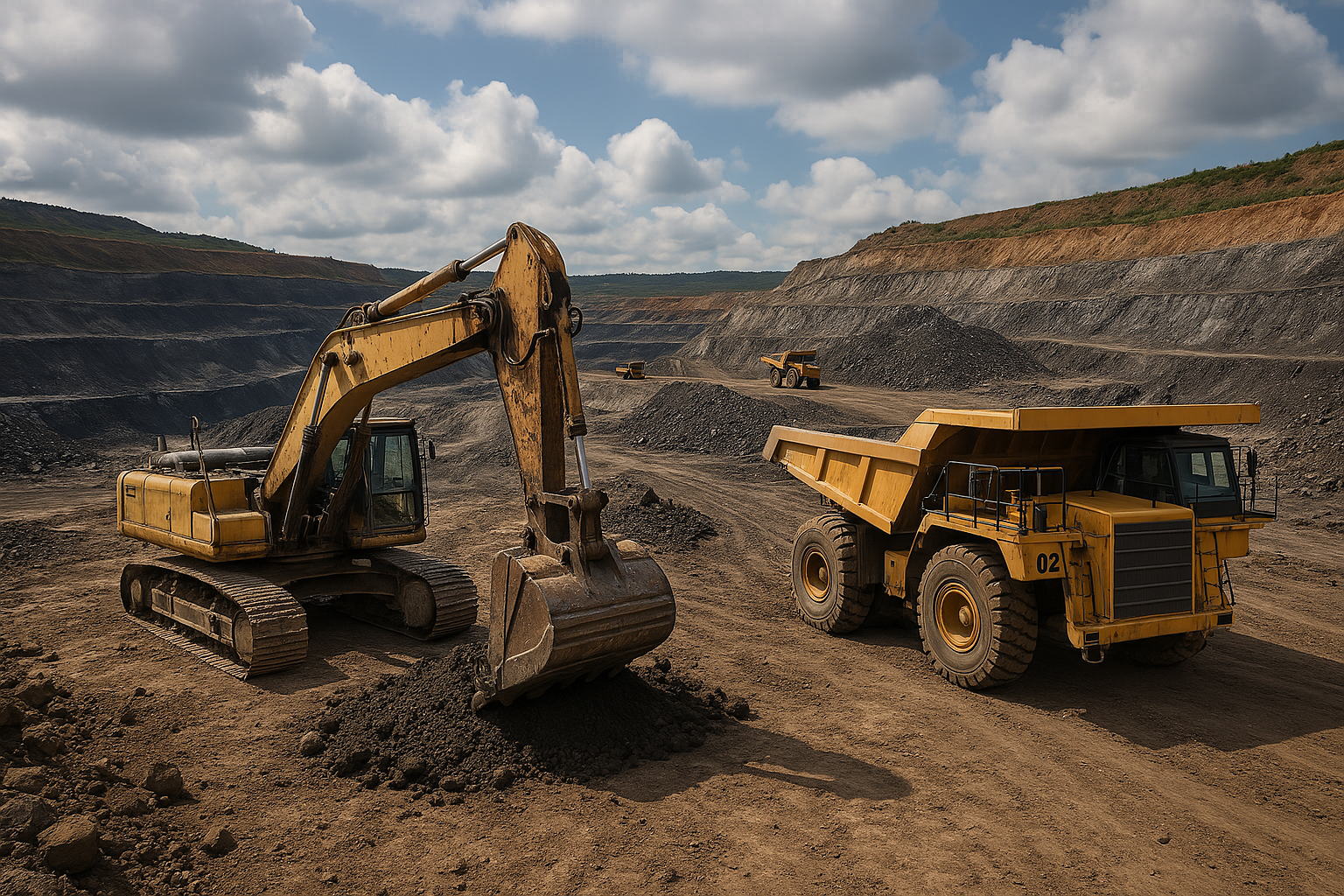 Detailed view of mining operations